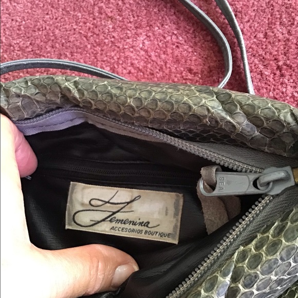 Femenina Snakeskin handbag long strap great shape - Picture 3 of 6